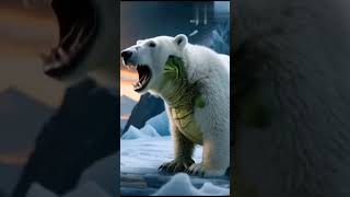 Amazing polar bear fusion #animals #hybrid #shorts