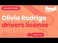 Olivia Rodrigo - drivers license (Karaoke Acoustic Guitar) Lower Key