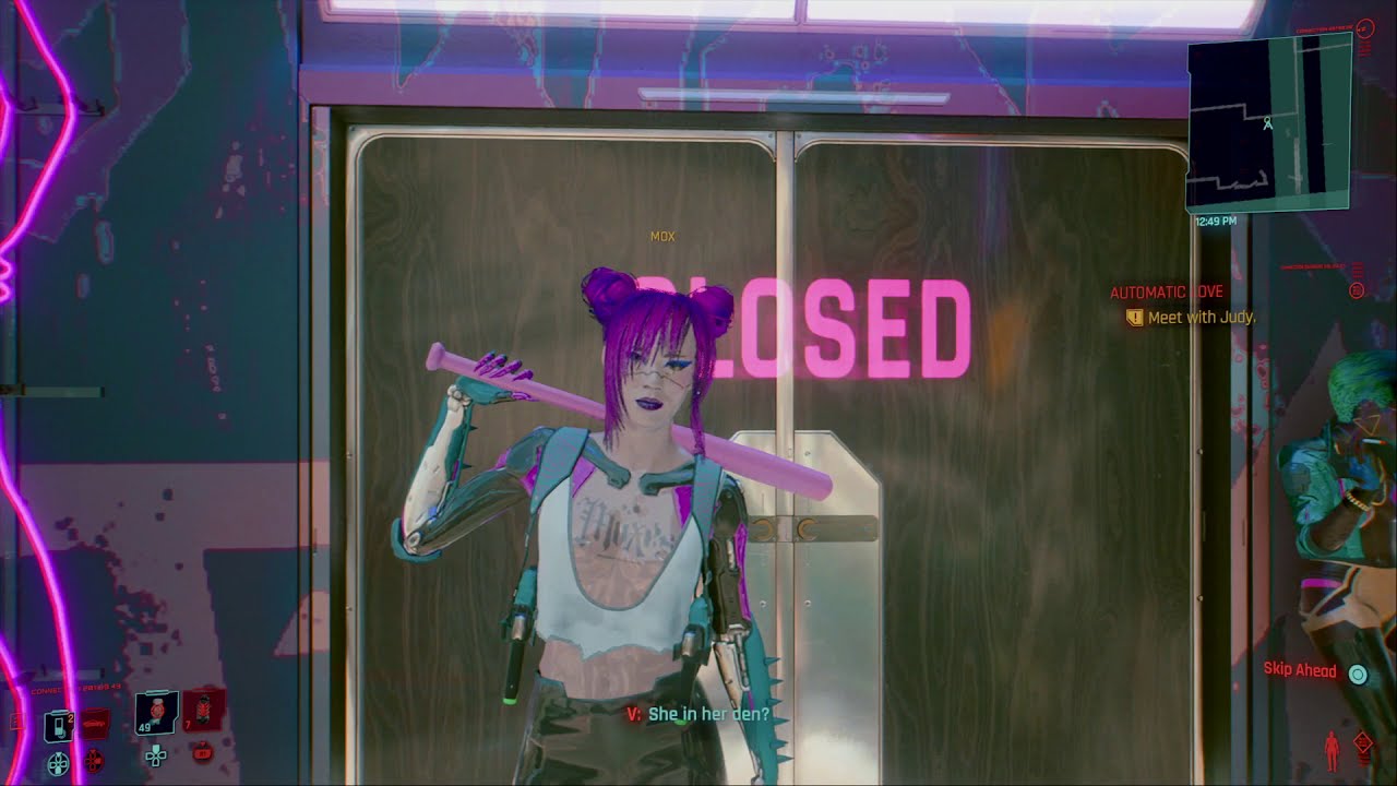 Cyberpunk 2077 Lizzie 's bar and Suzie Q