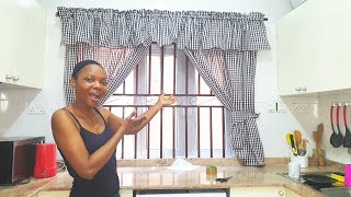 Sewing a Kitchen Curtain for My Lagos Nigeria Kitchen | Flo Chinyere