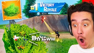 Hiding in the bush for the first time in five years is a breeze for the Victory Royale lol [Fortn...