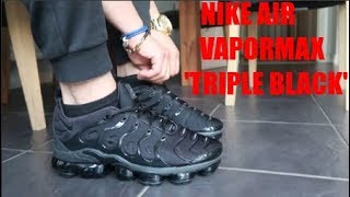 nike air vapor max plus triple black