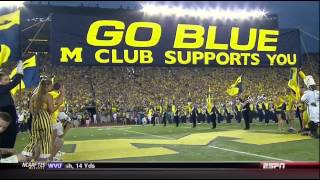 Michigan comes on the field