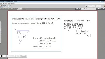 Introduction to proving triangles congruent by ASA or AAS