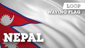 Nepal - Flying Flag Looped Video Background
