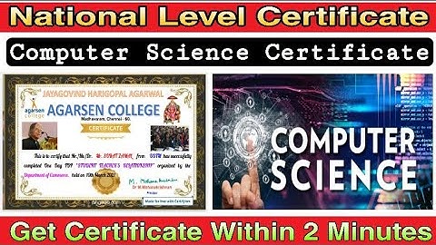 National Level E-Quiz On Computer Science I Free Computer Science Certificate I Digital Classroom