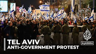 Anti-government protests in Tel Aviv demanding the resignation of Benjamin Netanyahu