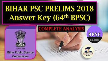 64th BPSC (Bihar Public Service Commission) Exam 16 Dec 2018 Question Paper Answer Key and Analysis