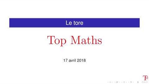 Le tore en moins de 2 minutes