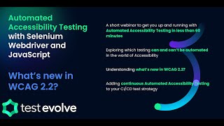 Automated Accessibility Testing - Selenium, JavaScript + WCAG 2.2