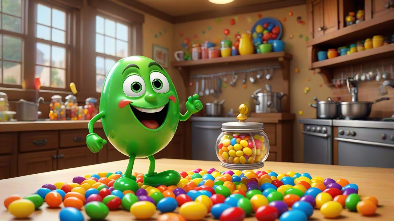 Seven Jellybeans Jump in a Jar | Candy Counting Song for Kids | Baby Songs & Preschool Rhymes