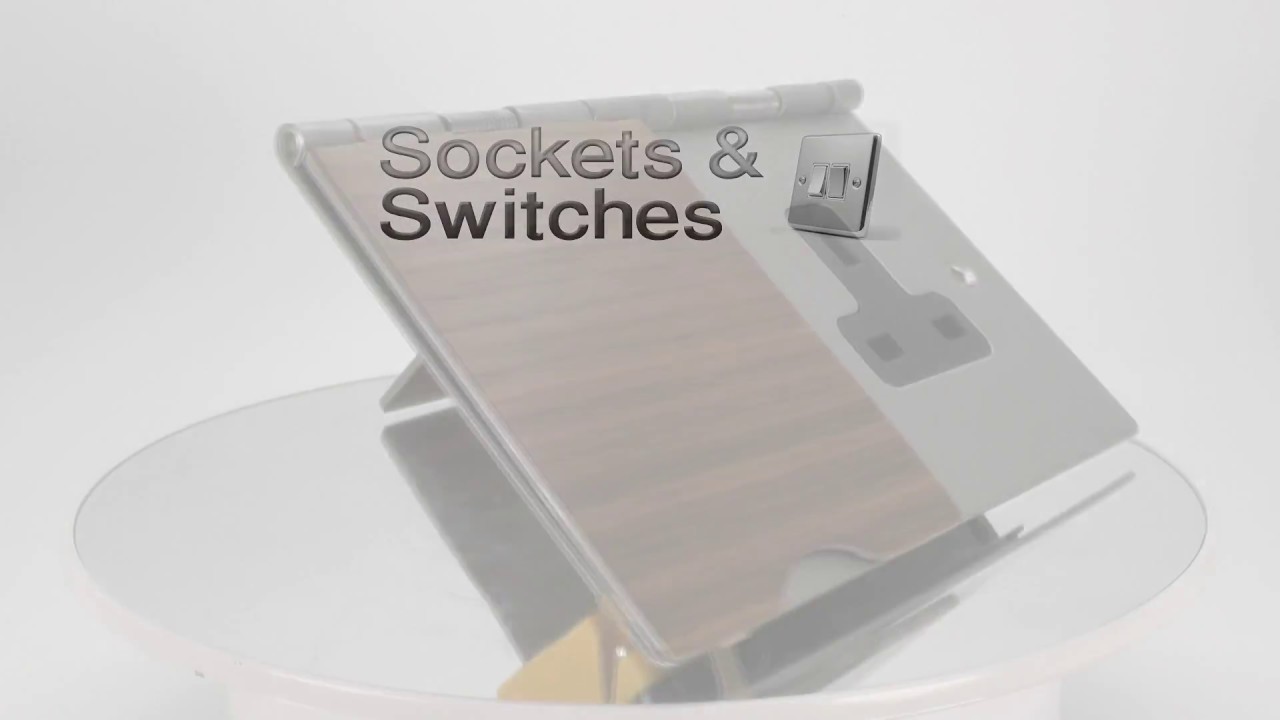 Walnut Wood Floor Sockets (Real Wood Veneer)