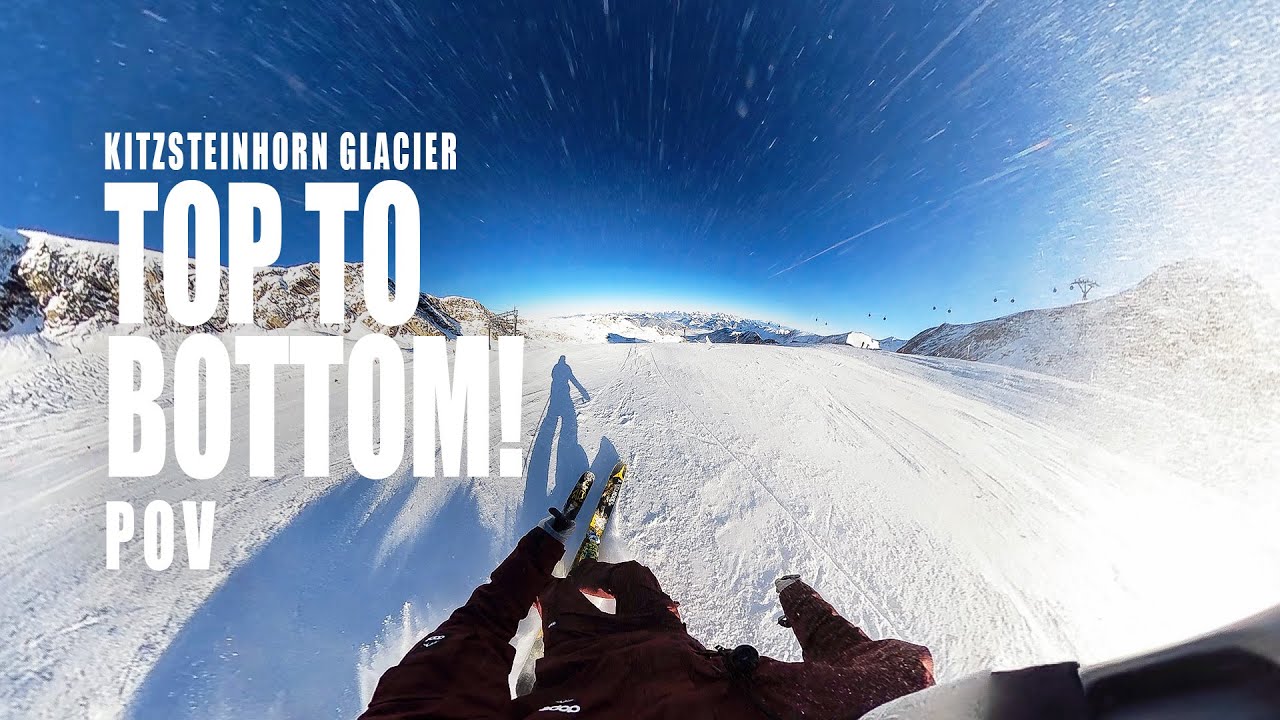 DESCENDING 950m in ONLY 5 MINUTES! Kitzsteinhorn Glacier top to bottom NON STOP! Austria Ski 4K POV.