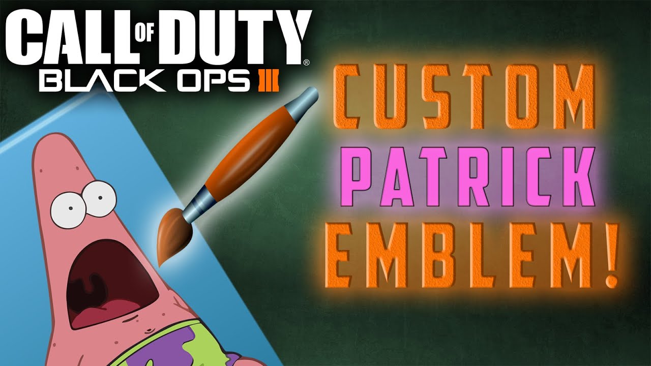 Black Ops 3 "CUSTOM CAMO" Paint Shop! Surprised Patrick Emblem (TUTORIAL)