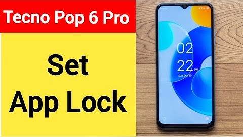 how to set App lock,Tecno Pop 6 Pro me Applock kaise set kare