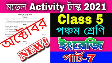 model activity task class 5 english part 7 // English Model Activity Task Class 5 Part 7