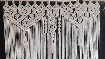 Tutorial Cortina en Macramé N37. Macramé curtain tutorial. tutoriel de rideau en macramé.
