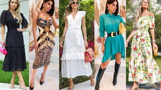 VESTIDOS DE MODA 2021-2022 NUEVAS TENDENCIAS EN VESTIDOS CASUALES Y  ELEGANTES DE MODA Y TENDENCIA - YouTube