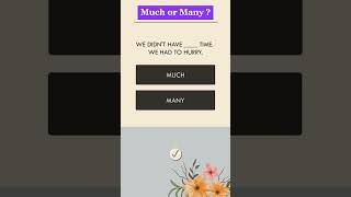 Much or Many? #shorts#learnenglish #englishlanguage
