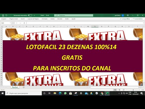 LOTOFACIL 23 DZS  100%14 PTS GRATIS