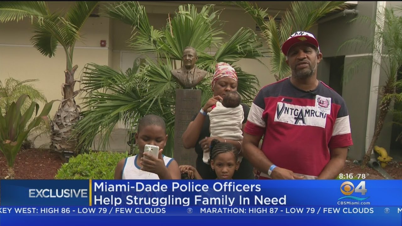 Miami-Dade Police Officers Help Struggling Family In Need
