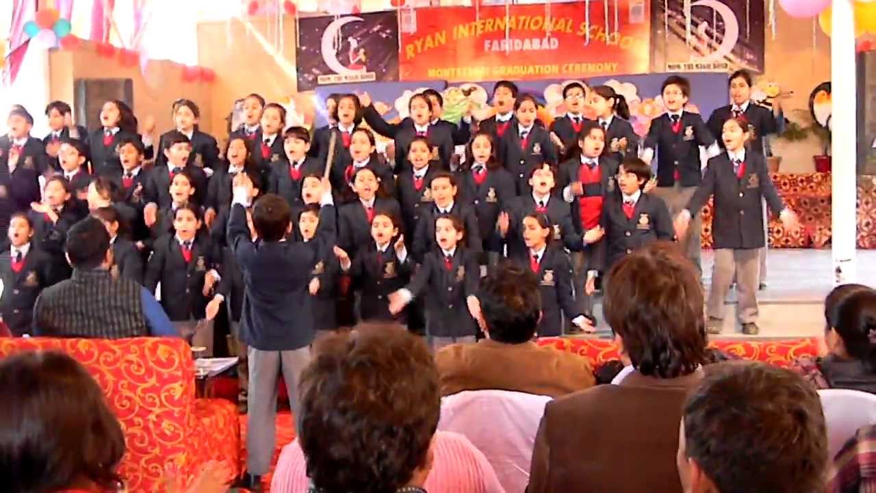 Junior choir of Ryan International School Faridabad..