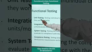 Functional Testing Versus Non Functional Testing