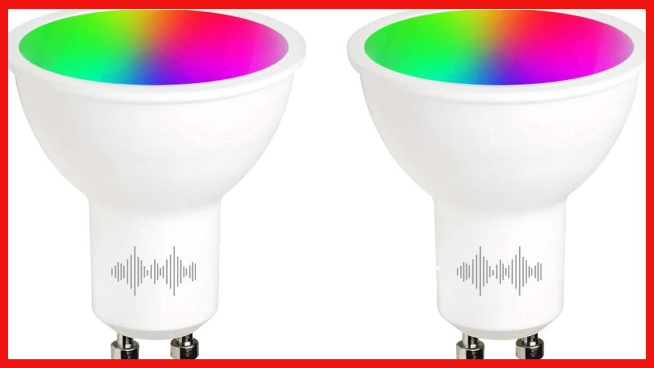 helloify GU10 LED Smart, WiFi Light Bulb Compatible with Alexa Google Home, RGBCW Color Changing