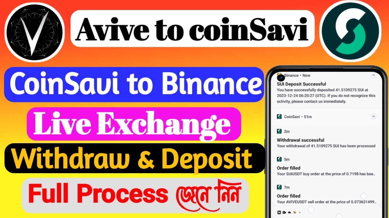 How to Avive coin withdraw/sell  Coinsavi exchange to Binance instant live full Process Shohag Teach