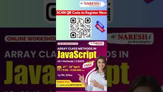 Free Workshop on Array Class Methods in JavaScript  | Naresh IT - 2024 #software  #javascript