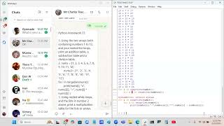 Ugo creating math tables with nested for loops in Python