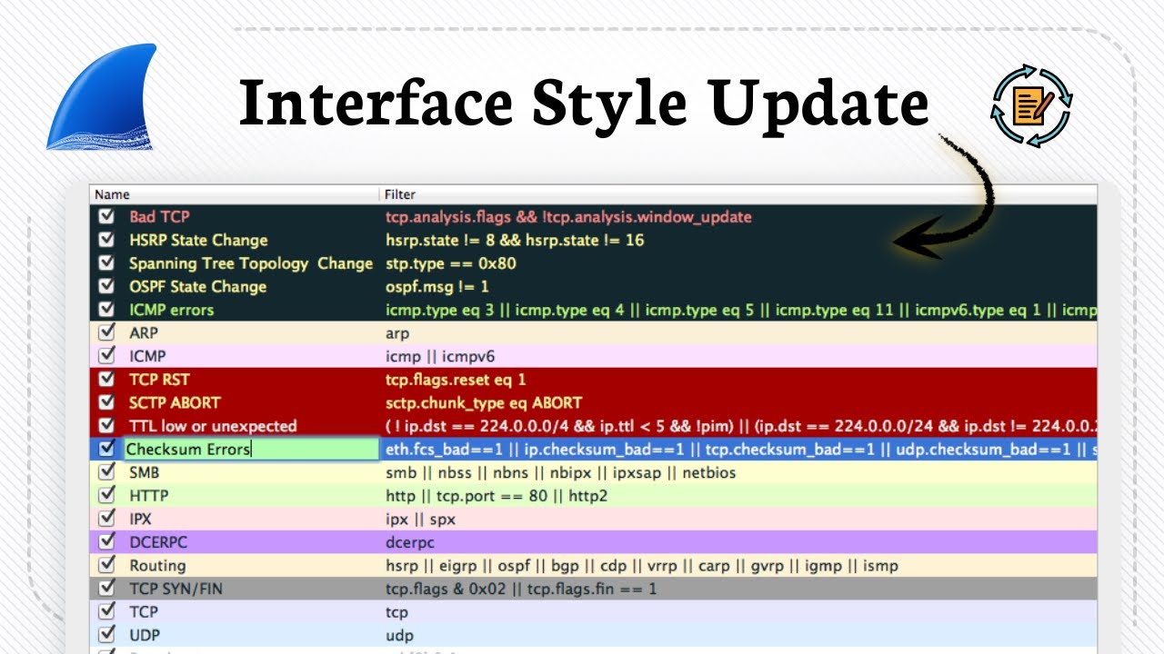 Как изменить тему Wireshark (переключение стилей)