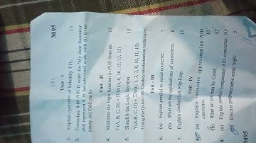 Digital electronics question paper btech fourth sem mdu university #digitalelectronics