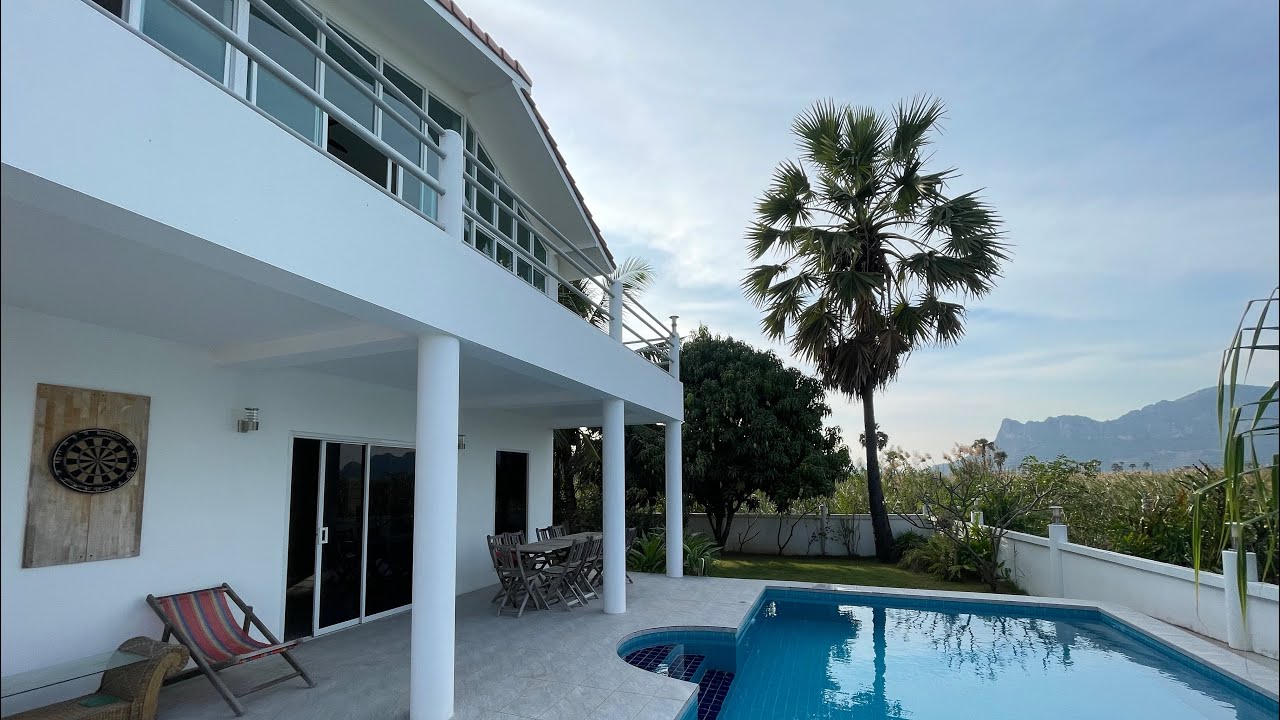 EP 185 AMAZING MOUNTAIN VIEW VILLA IN CHA AM FOR SALE THAILAND