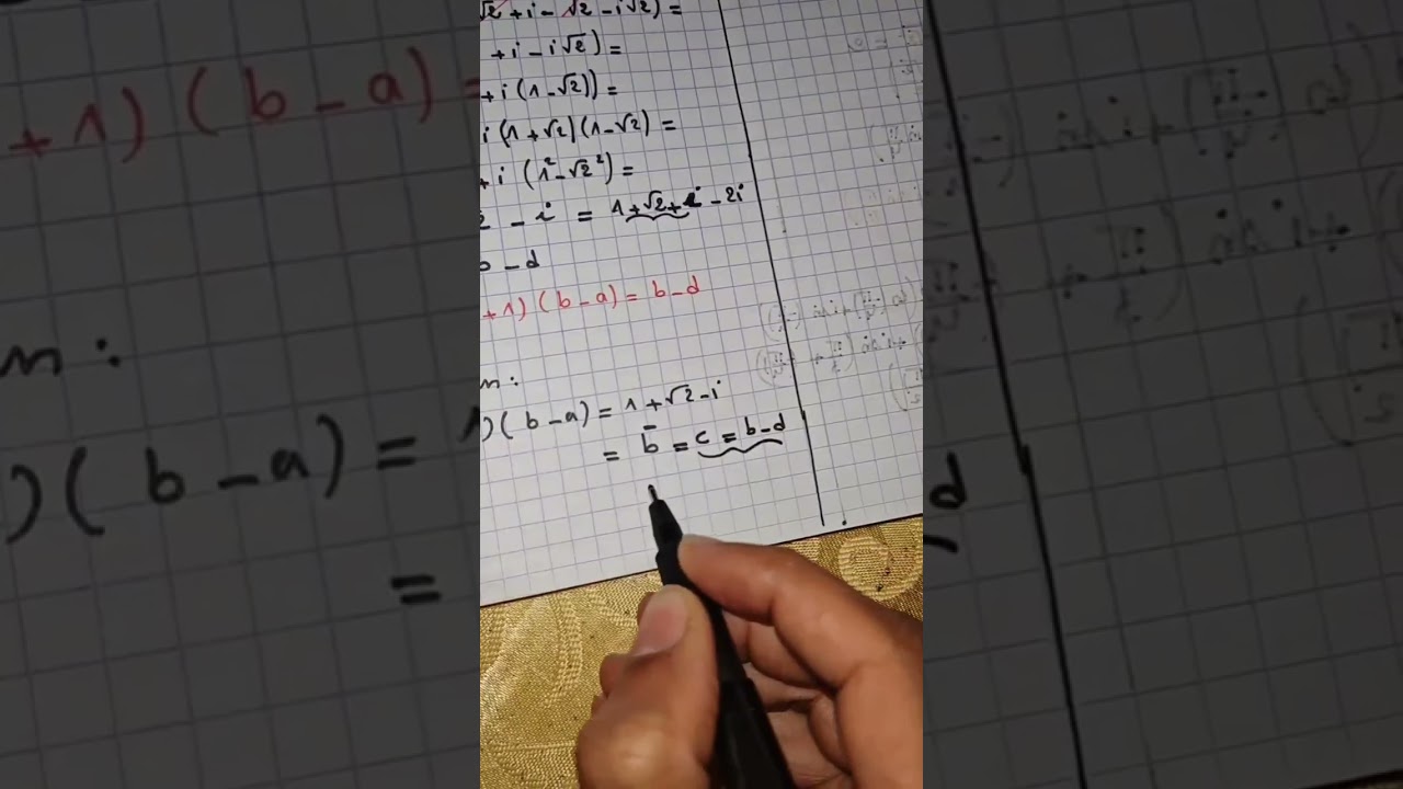 les nombres complexes الاعداد العقدية 