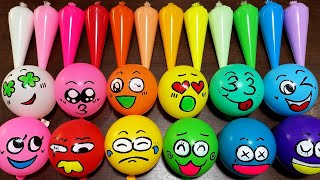 Satisfying Asmr Slime Video 613 : Making Dazzling Rainbow Slime With Funny Balloons!