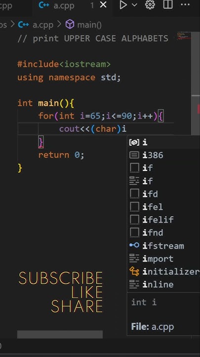 For Loop in C++ || ASCII values || Basic problems || #coding #shorts ...