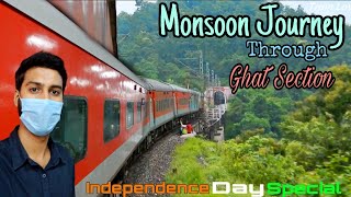 Bangalore Rajdhani Express Monsoon Special Journey through Ghat Section