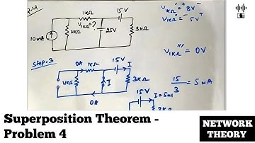 Superposition Theorem | Problem 4 | Network Theorems | Network Theory
