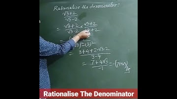 Rationalise The Denominator  #shortvideo #shorts #youtubeshort