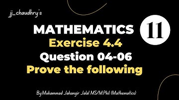11th Class Math || Ch 04 Quadratic Equations || Exercise 4.4 || Question 04,05 and 06