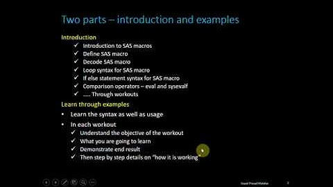 SAS macro programming video book  - what is available inside SAS Macro programming