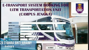 E-BOOKING TRANSPORTATION SYSTEM (ASM653)