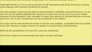 HP Touchpad DU 8 1 Ubuntu 18 04 Settings