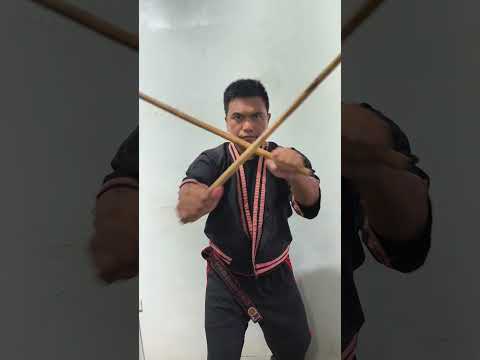 Preparation for Sinawali - Double Sticks Exercises. #arnis