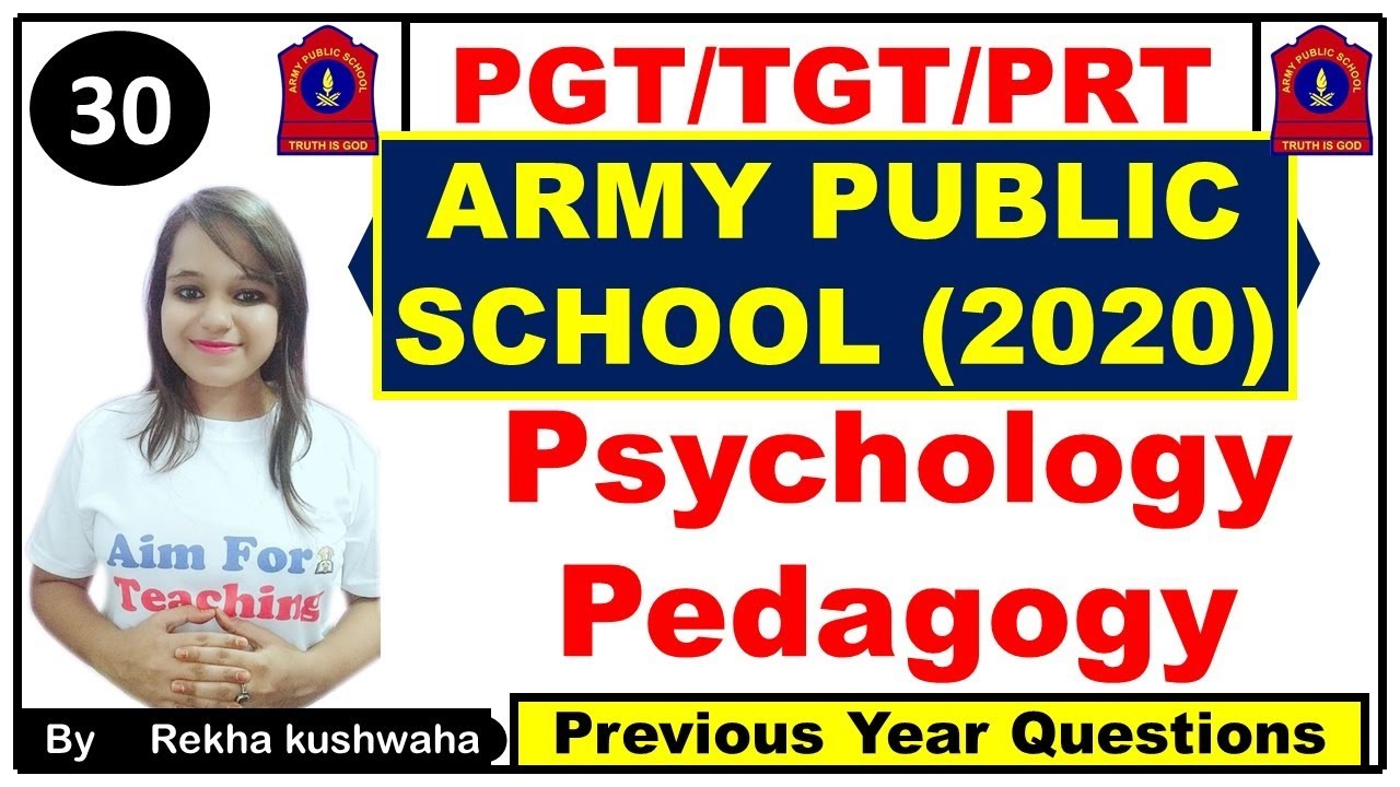 (APS) 2020  Army Public School Series- 30 (Part-A & B) | Best Psychology Questions | Previous Year
