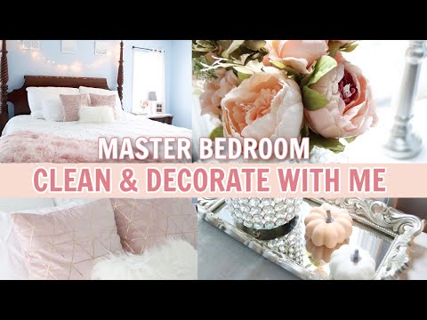 FALL MASTER BEDROOM CLEAN & DECORATE WITH ME | Glam Master Bedroom Makeover on a budget