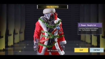 I got the reaper Naughty list in 2 draws Codm