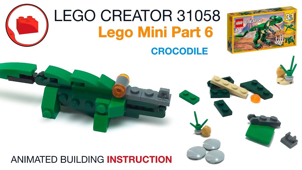 Lego MOC Crocodile - Lego Creator 31058 Alternative build tutorial 