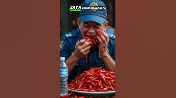 Pak Satpam Makan Cabe Lahap Banget ! #shorts #makancabe